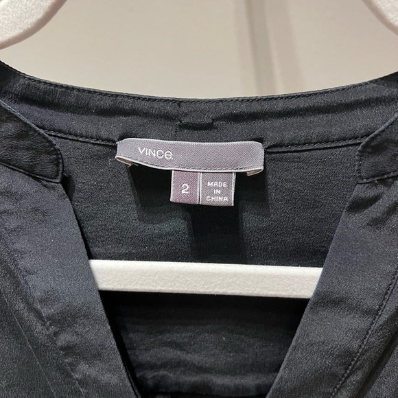 Vince black satin dress. - Picture 7 of 9